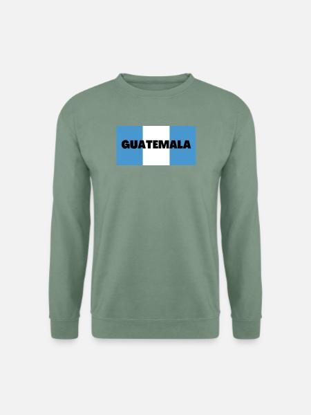 Guatemala in guatemaltekischen Flaggenfarben - Unisex Pullover - Graugrün