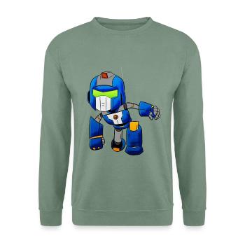 Robot - Unisex Pullover - Graugrün - Vorne