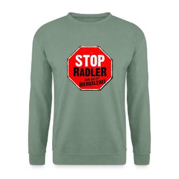 Radler ist Bierquälerei - Unisex Pullover - Graugrün - Vorne