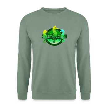 bestanden Seepferdchen Schwimmabzeichen Prüfung - Unisex Pullover - Graugrün - Vorne