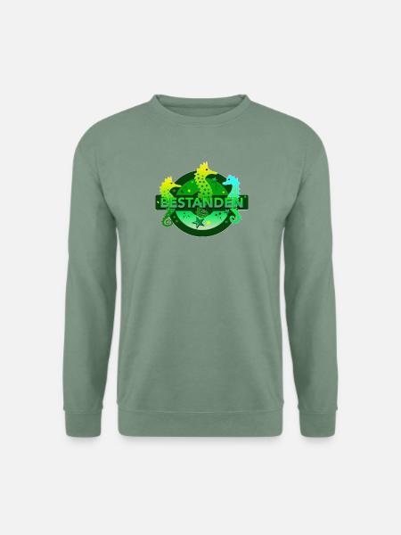 bestanden Seepferdchen Schwimmabzeichen Prüfung - Unisex Pullover - Graugrün