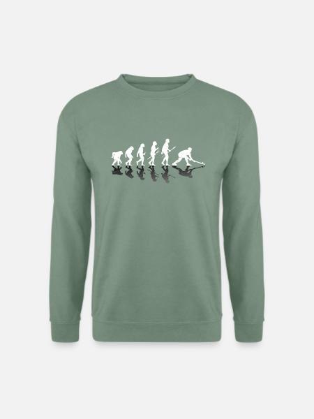 Feldhockey Evolution Geschenk - Unisex Pullover - Graugrün