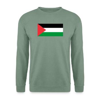 Palästina – Palästinensische geometrische Flagge - Unisex Pullover - Graugrün - Vorne