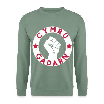 Cymru Gadarn - Unisex Pullover - Graugrün - Vorne