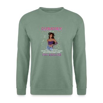 Capricorn girl - Unisex Pullover - Graugrün - Vorne