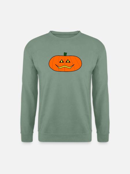 HALLOWEEN. KÜRBIS. HALLOWEEN-KÜRBIS - Unisex Pullover - Graugrün