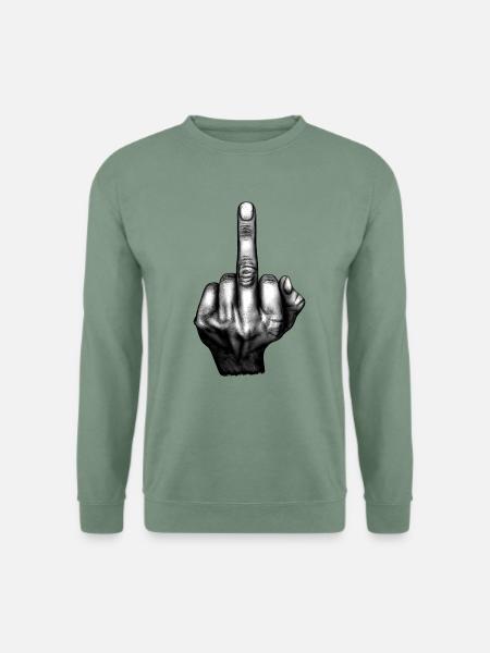 Flip the Bird - Unisex Pullover - Graugrün