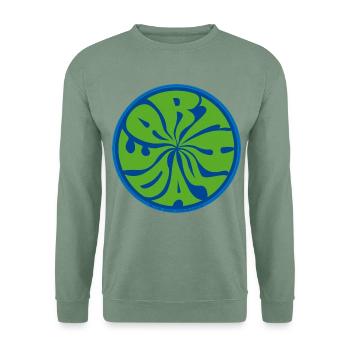Earth Day 70er-style save your psychedelic planet! - Unisex Pullover - Graugrün - Vorne