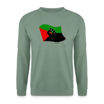 MARTINIQUE Fahnenfaust M.972 (schwarz) - Unisex Pullover - Graugrün - Vorne