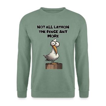Witziger Spruch Englisch lustig Sticker - Unisex Pullover - Graugrün - Vorne