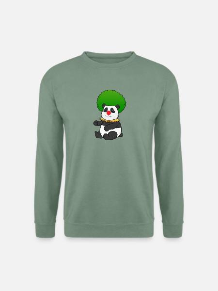 Clown Panda - Unisex Pullover - Graugrün