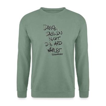 Danke! - Unisex Pullover - Graugrün - Vorne