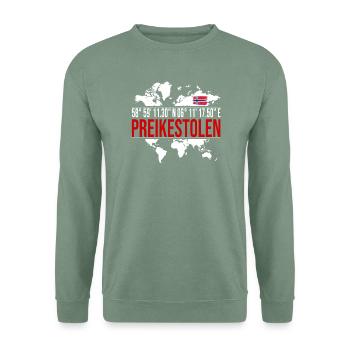 Preikestolen - Unisex Pullover - Graugrün - Vorne