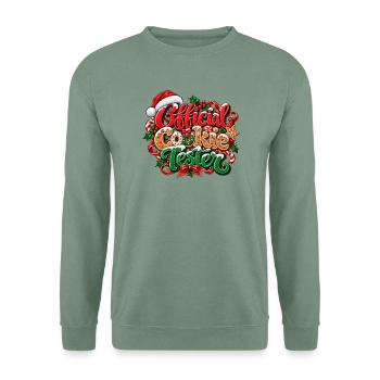 Offizielles Kekstester-Weihnachten - Unisex Pullover - Graugrün - Vorne