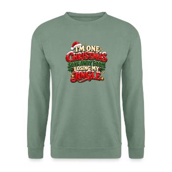 Ein Weihnachts-Jingle-Tee - Unisex Pullover - Graugrün - Vorne