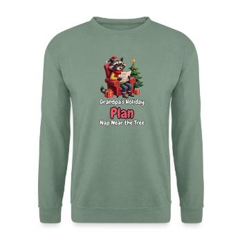 Grandpa's Holiday Plan - Unisex Pullover - Graugrün - Vorne