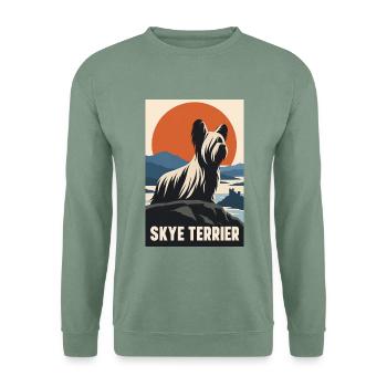 Skye Terrier - Unisex Pullover - Graugrün - Vorne