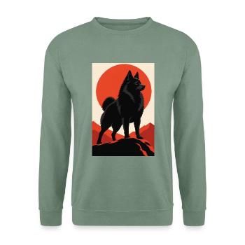 Schipperke - Unisex Pullover - Graugrün - Vorne