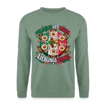 Familie ist mein Lieblingschaos - Unisex Pullover - Graugrün - Vorne