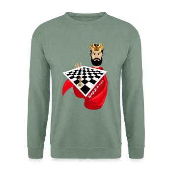 Gambit-König - Unisex Pullover - Graugrün - Vorne