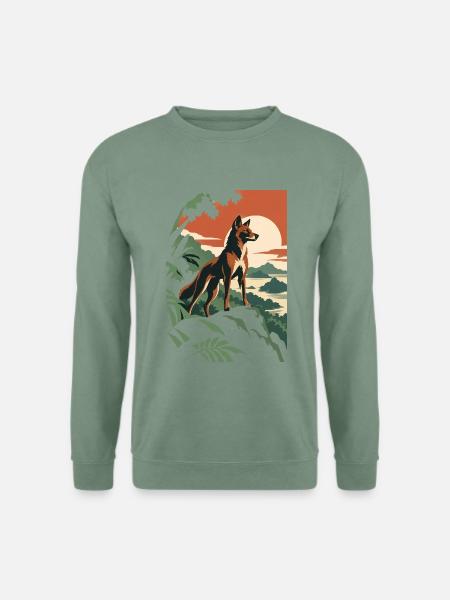 Philippinischer Waldhund - Unisex Pullover - Graugrün