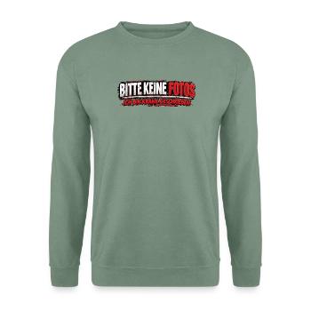 Bitte Keine Fotos Krank Geschrieben - Unisex Pullover - Graugrün - Vorne