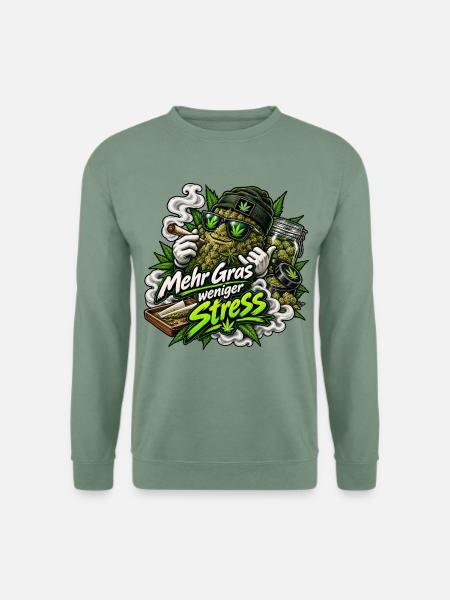 Mach Ma kein Stress - Unisex Pullover - Graugrün