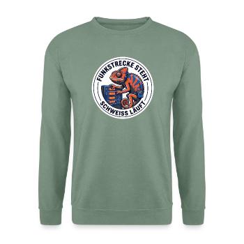Funkstrecken Tontechniker Theater Drahtlos - Unisex Pullover - Graugrün - Vorne