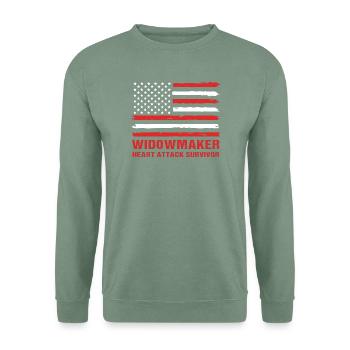 Herzinfarkt - Unisex Pullover - Graugrün - Vorne