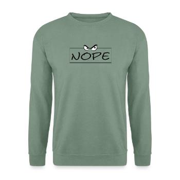 Dunkle Augen Minimalismus - Unisex Pullover - Graugrün - Vorne