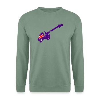 Purple Austral Guitar - Unisex Pullover - Graugrün - Vorne