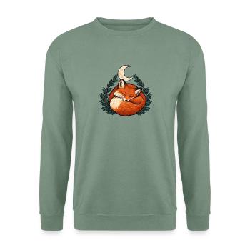 Winterfuchs - Unisex Pullover - Graugrün - Vorne