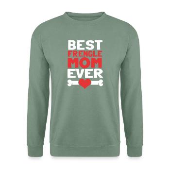 Frengle Hund - Unisex Pullover - Graugrün - Vorne
