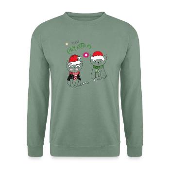 Merry Christmas - Unisex Pullover - Graugrün - Vorne