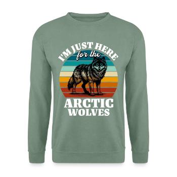 Lustige Polarwolf Sprüche - Unisex Pullover - Graugrün - Vorne