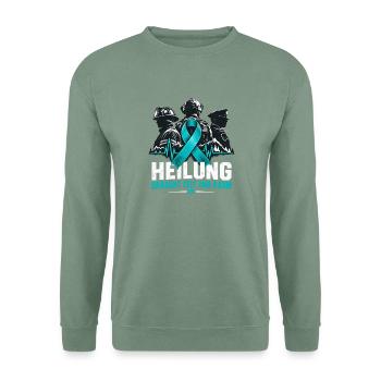 PTBS Einsatzkräfte Unsichtbare Krankheiten  - Unisex Pullover - Graugrün - Vorne