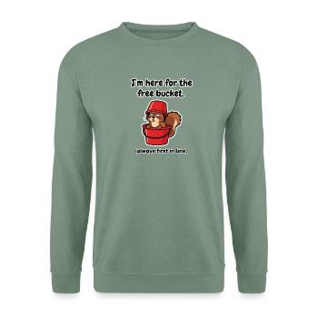 Free Bucket Squirrel Finnland - Unisex Pullover - Graugrün - Vorne