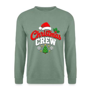 Weihnachtscrew Logo - Unisex Pullover - Graugrün - Vorne