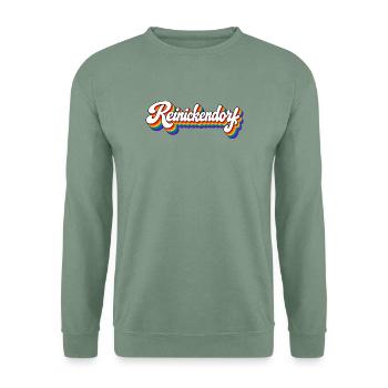 Reinickendorf - Berlin - Regenbogen Schrift - Unisex Pullover - Graugrün - Vorne