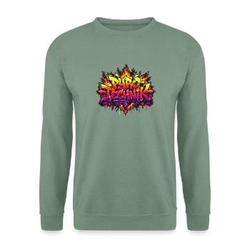 Pyrotechnik Graffiti Silvester - Unisex Pullover - Graugrün - Vorne