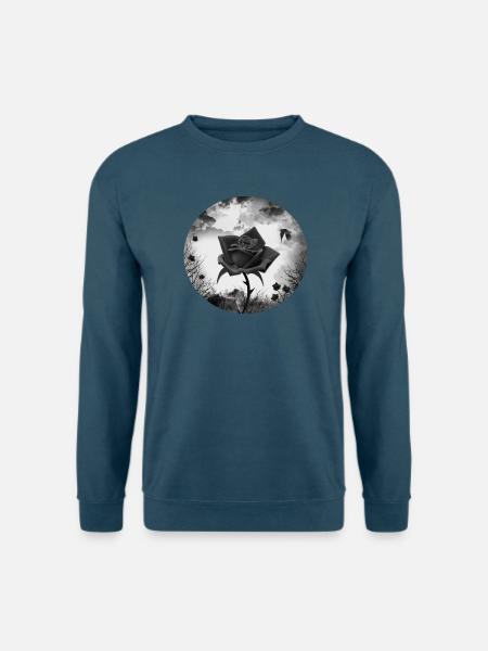 schwarze Rose Goth Gothic - Unisex Pullover - Indigoblau