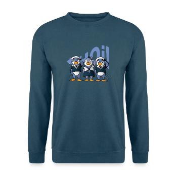 Ahoi Pinguine - Unisex Pullover - Indigoblau - Vorne