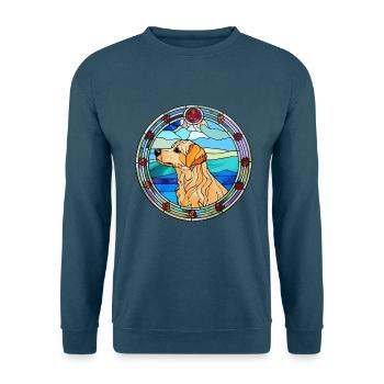 Neuseeland Heading Hund Rasse Buntglas Colorf - Unisex Pullover - Indigoblau - Vorne