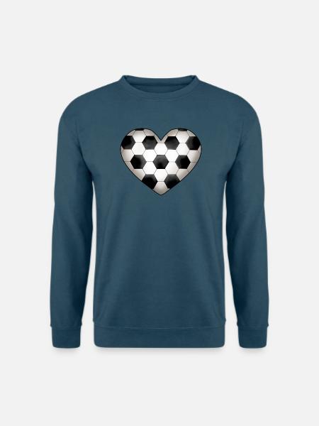 Fußball Herz – Design für echte Fußballfans - Unisex Pullover - Indigoblau