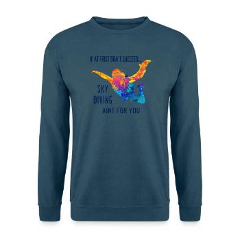 Skydive Fallschirmspringer Skydiver Freifall - Unisex Pullover - Indigoblau - Vorne