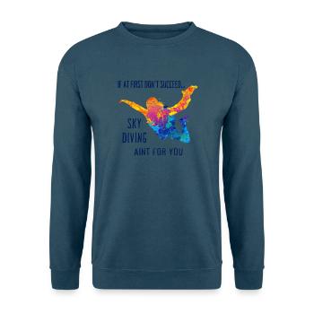 Skydive Fallschirmspringer Skydiver Freifall - Unisex Pullover - Indigoblau - Vorne