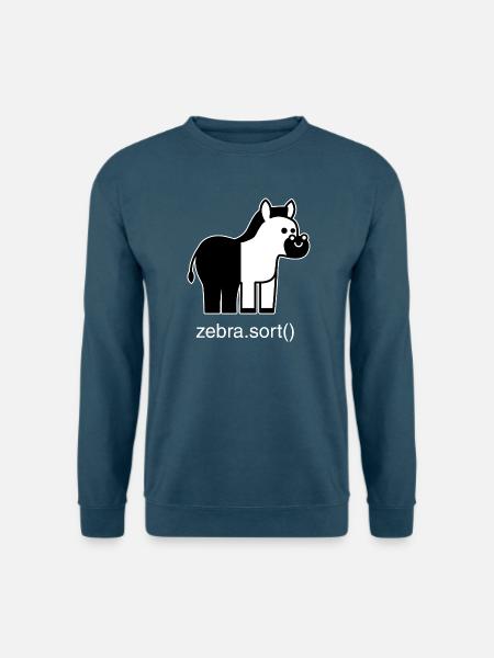 Sortiertes Zebra - Unisex Pullover - Indigoblau