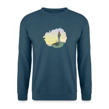 Der abenteuerlustige Fuchs – Horizon & Vélo - Unisex Pullover - Indigoblau - Vorne