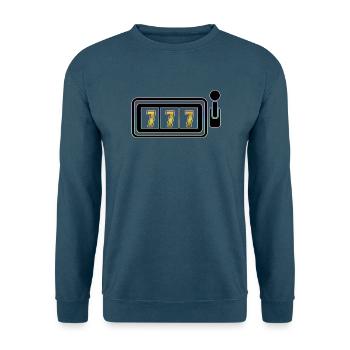 Spielautomat mit Jackpot (777) - Unisex Pullover - Indigoblau - Vorne