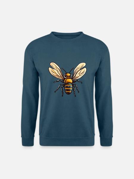 Biene buntes Aquarell Cartoon Kawaii Tier - Unisex Pullover - Indigoblau